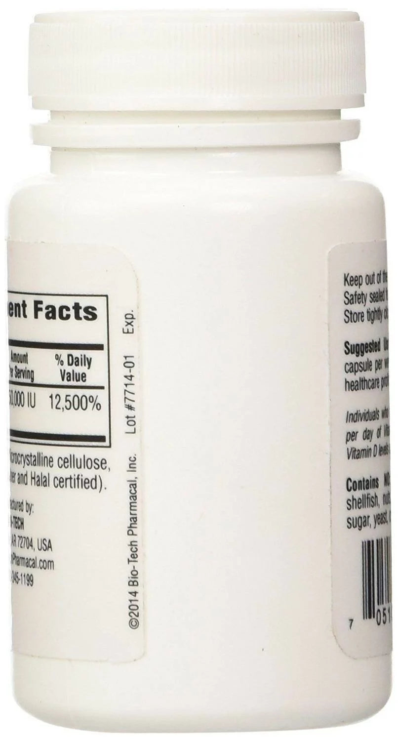 Vitamin D3 50000 IU 100 Capsules 3 Pack A247