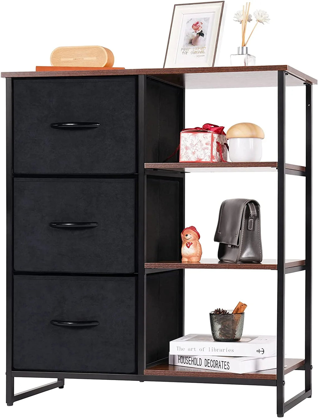 3 Drawer Dresser with Shelves A669