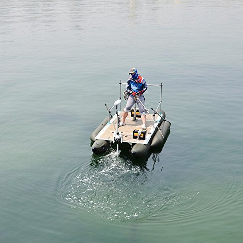 White 12V 55LBS 54inch Bow Mount Trolling Motor with Remote Control R101