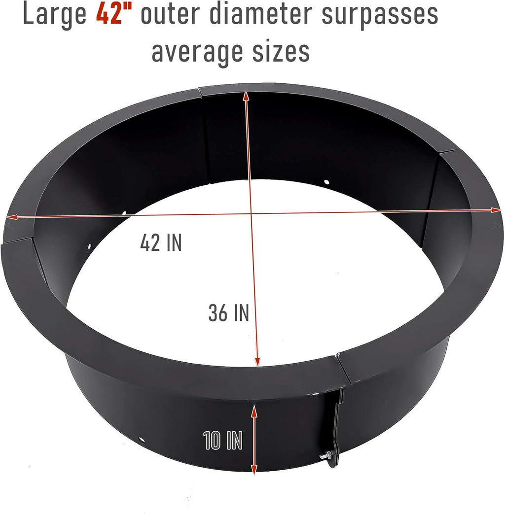 Fire Pit Ring with Cooking Grill J8378