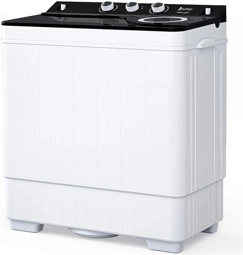 26Lbs Semi-automatic Twin Tub Washing Machine with Built-in Drain Pump B855