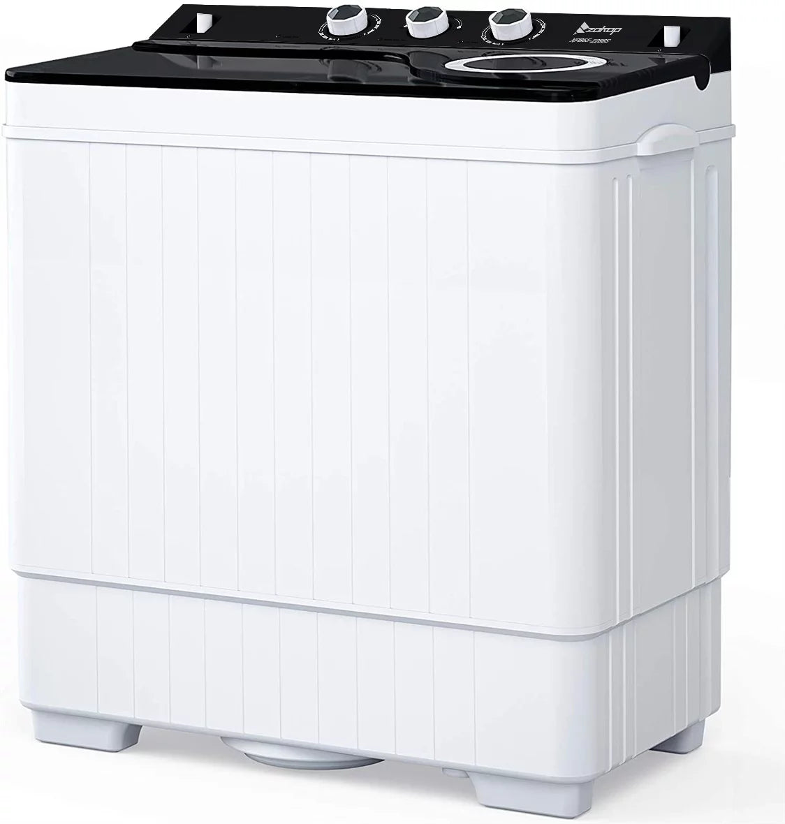 26Lbs Semi-automatic Twin Tub Washing Machine with Built-in Drain Pump B855