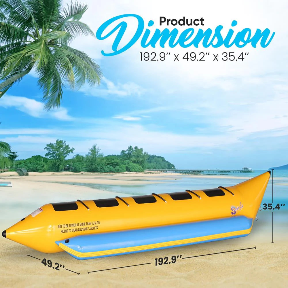 5 Person Inflatable Banana Boat with Storage Bag Y190