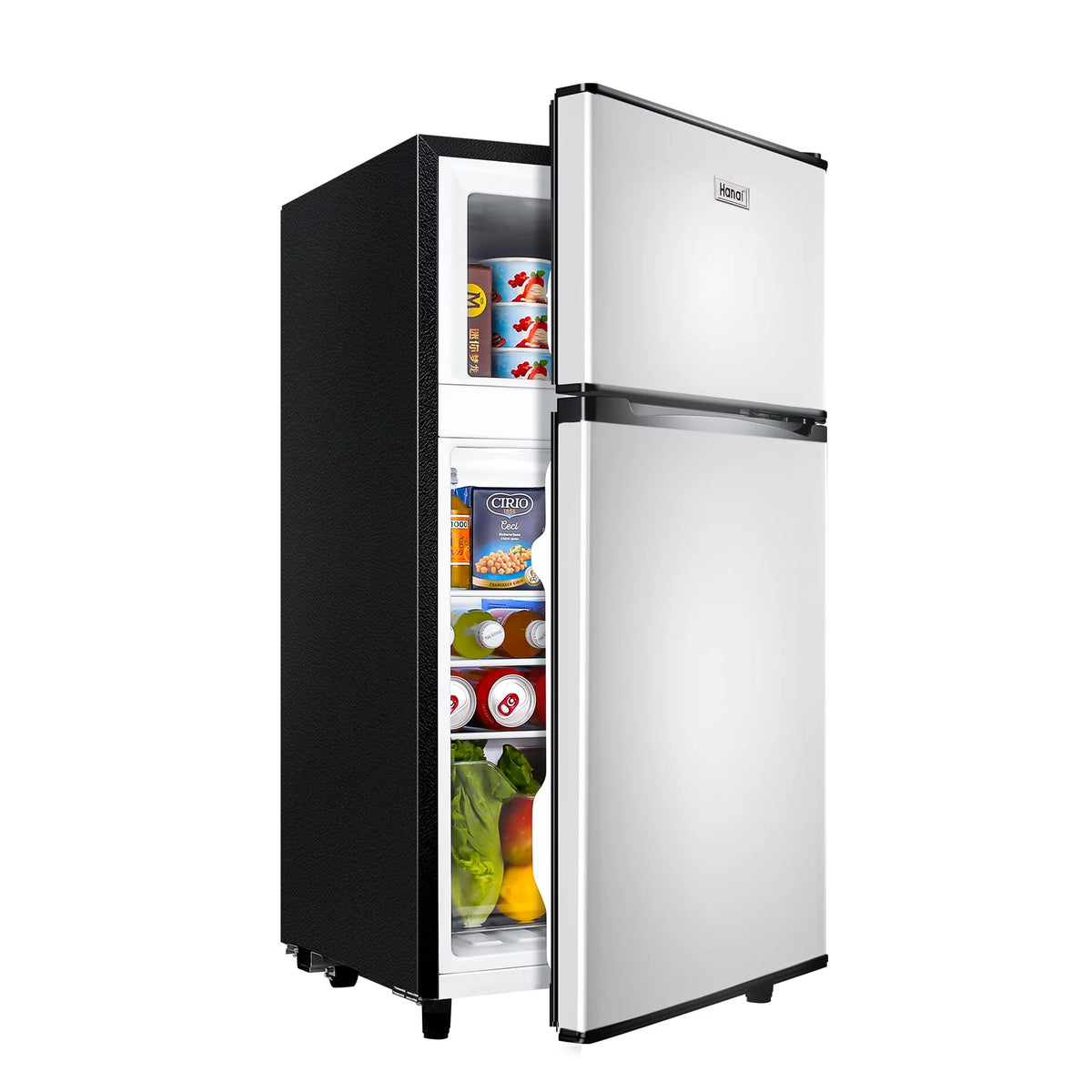 3.5 Cu ft Two Door Mini Fridge with Freezer S54944