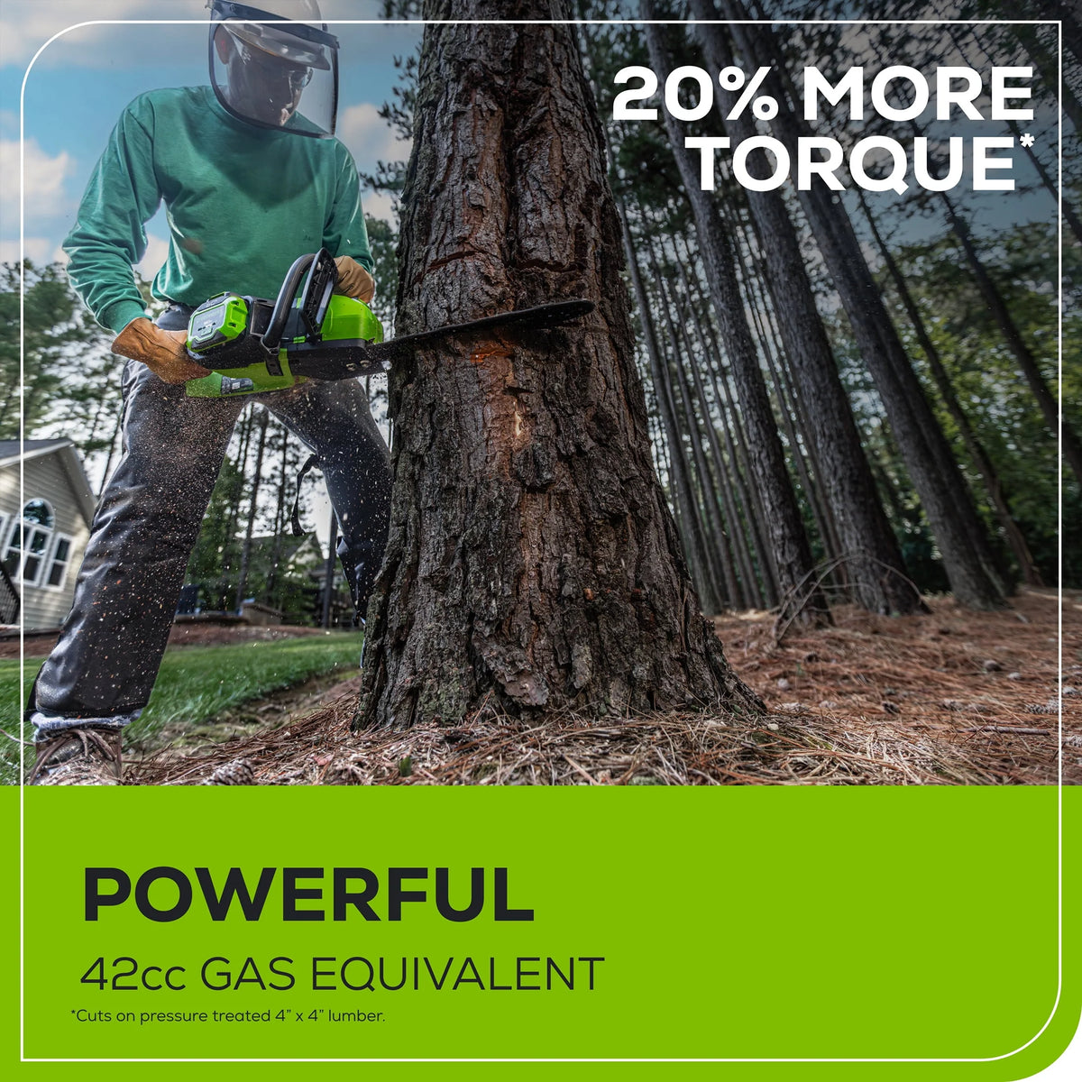 60V Brushless Chainsaw with 4.0 Ah Battery & Charger R179