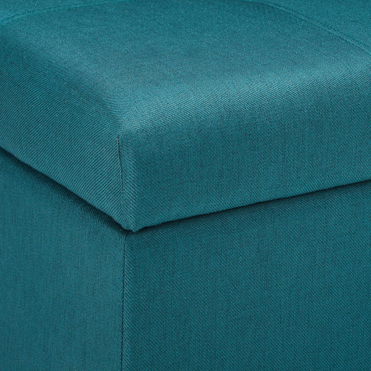 Dark Teal Fabric Storage Ottoman C982