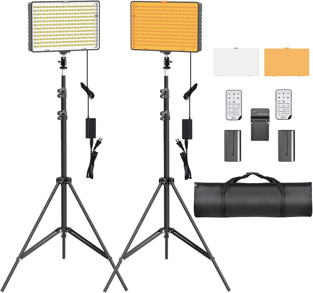 Dimmable LED Video Lighting Kit with Stands Q462764