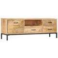 Mango Wood TV Cabinet with Storage Drawers and Open Shelf F53307