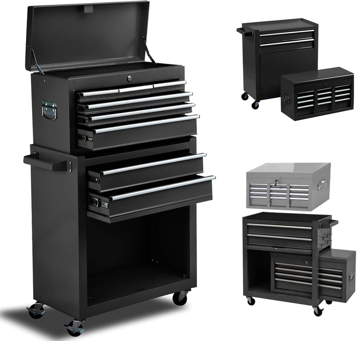 8 Drawer Rolling Lockable Tool Chest D5215