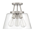 3 Light Semi-Flush Mount Satin O6862