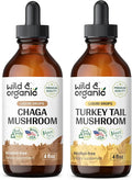 Chaga Mushroom Tincture 4 fl oz & Turkey Tail Mushroom Tincture 4 fl oz S12418
