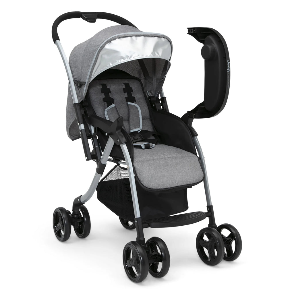 Grey Tweed Reversible Handle Stroller D581
