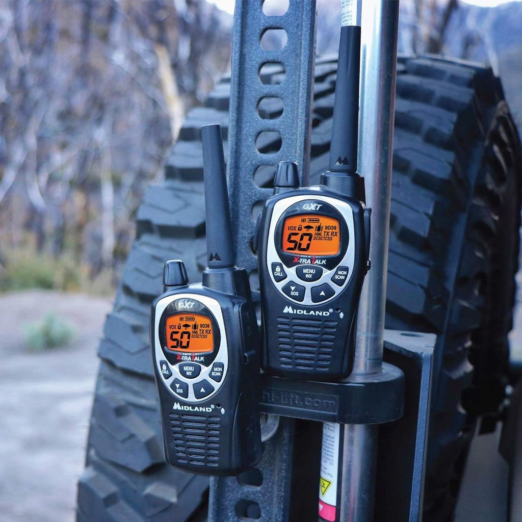 GMRS Two Way Radio with NOAA Weather Scan and Alert, 50 Channels, 10 Radios Y734
