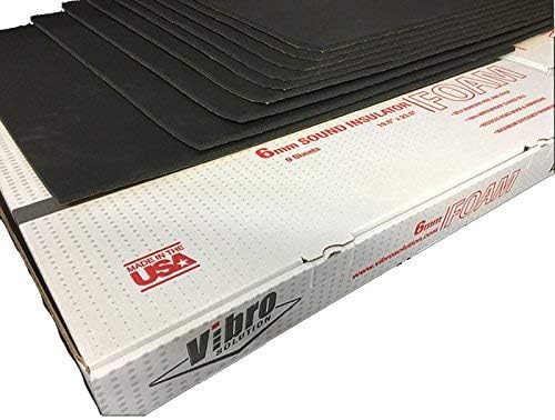 1/4 Sound Dampening Insulator 100% Waterproof Closed Cell Foam Automotive Sound Deadener 9 Large Sheets N88426