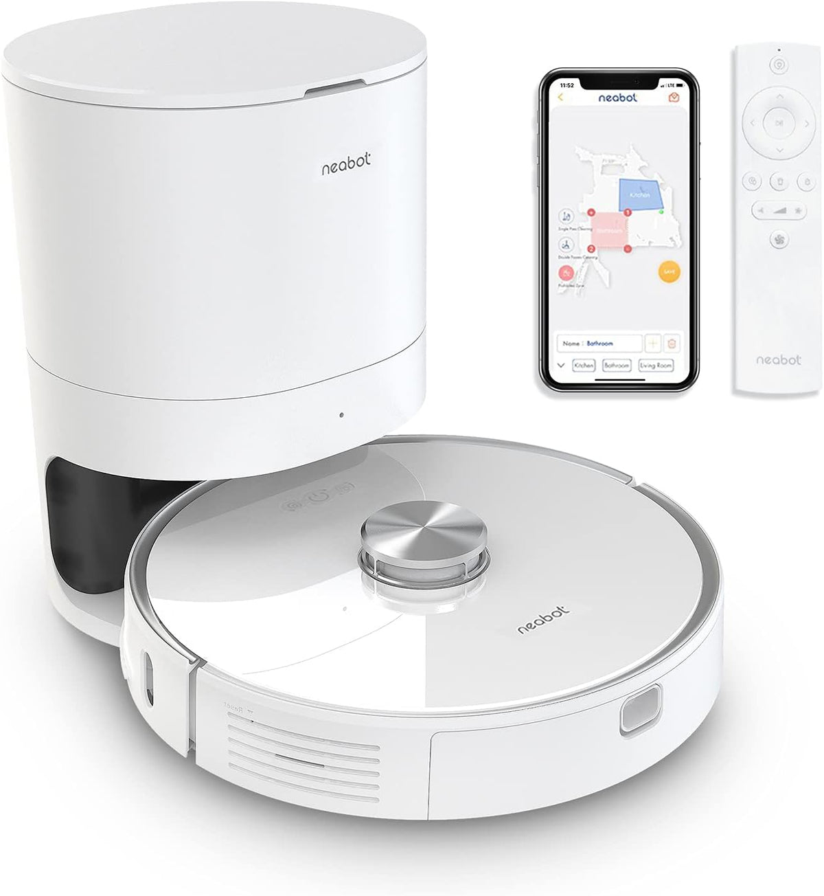 Robot Vacuum with Self-Emptying, Wi-Fi Connected, Lidar Navigation, Sweep, Mop W931