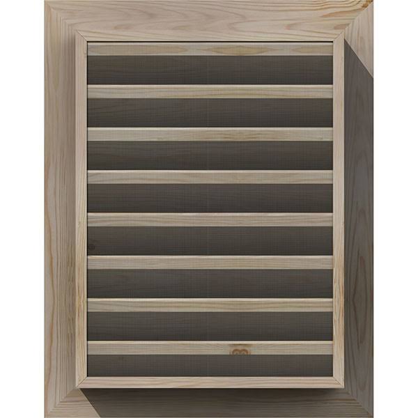 Unfinished Smooth Pine Gable Vent J4986