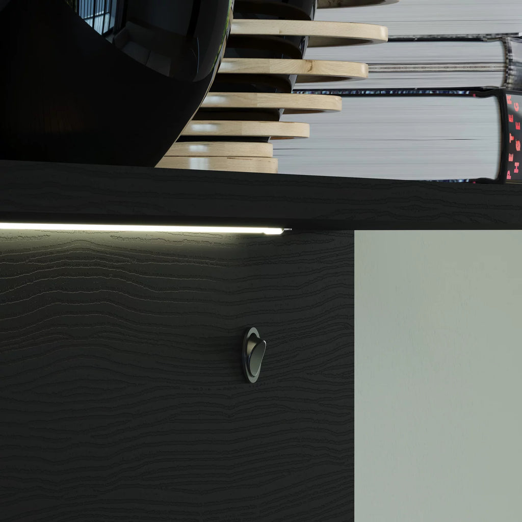 70" Black Floating TV Stand with LED Lights and Drawers N30934