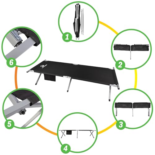 Portable Folding Camping Cot with Carry Bag W205850