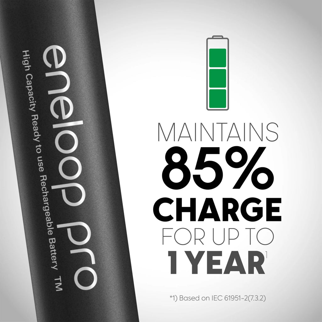Battery Charger with 4-Pack AA Rechargeable Batteries B801