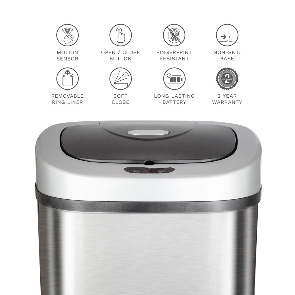 21.1 Gallon Stainless Steel Motion Sensor Trash Can H643