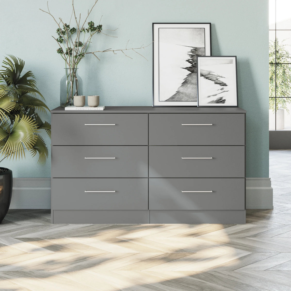 Black 6 Drawer Dresser K336336