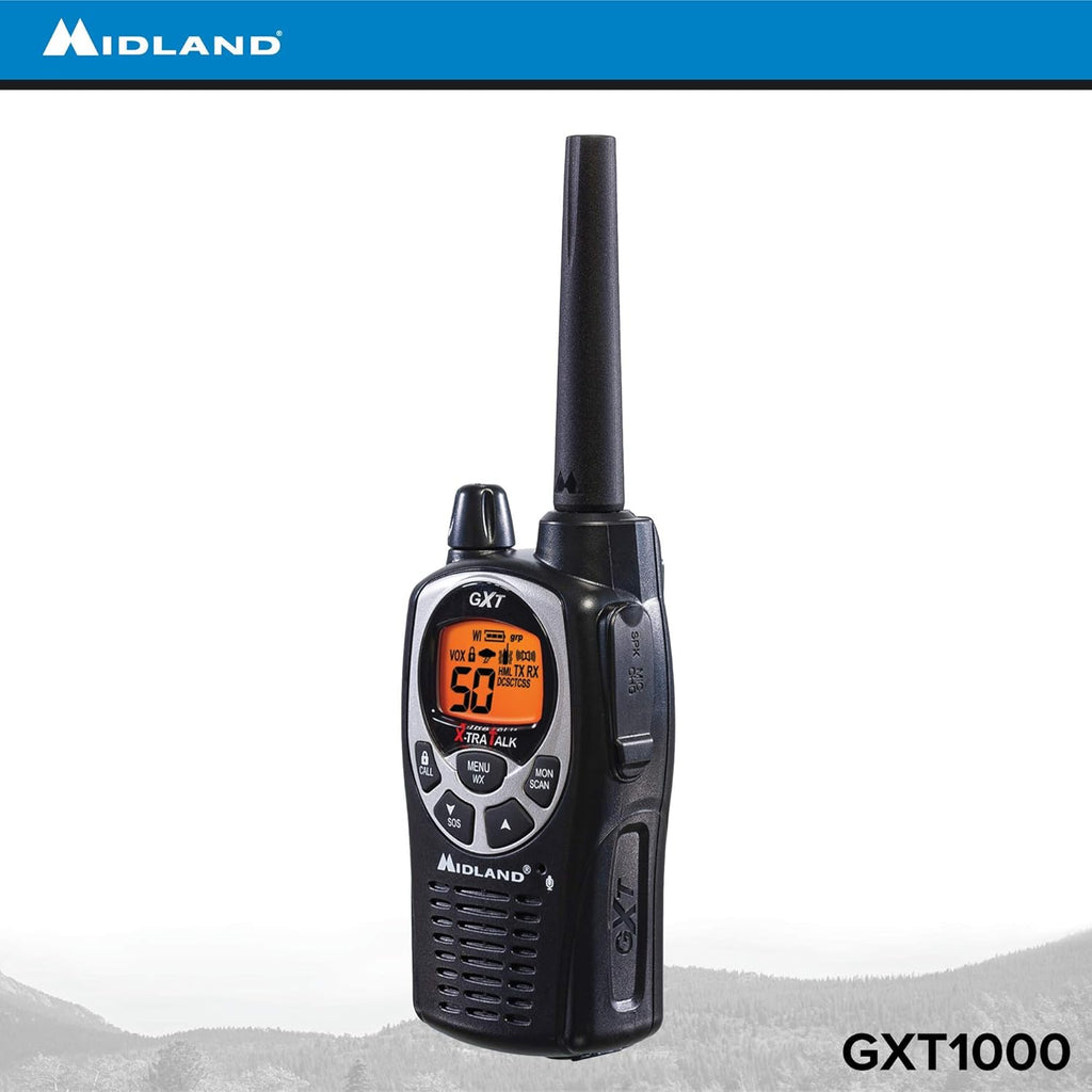 GMRS Two Way Radio with NOAA Weather Scan and Alert, 50 Channels, 10 Radios Y734