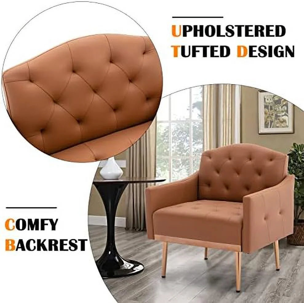 Green Velvet Accent Chair with Arms Y64609