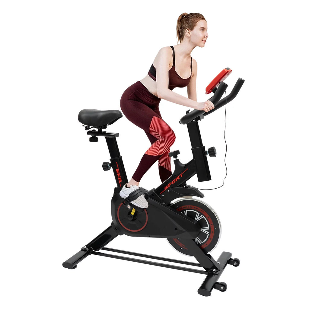 Indoor Cycling Exercise Bike White M994215