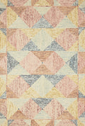 Ivory Multi Geometric Area Rug A37428