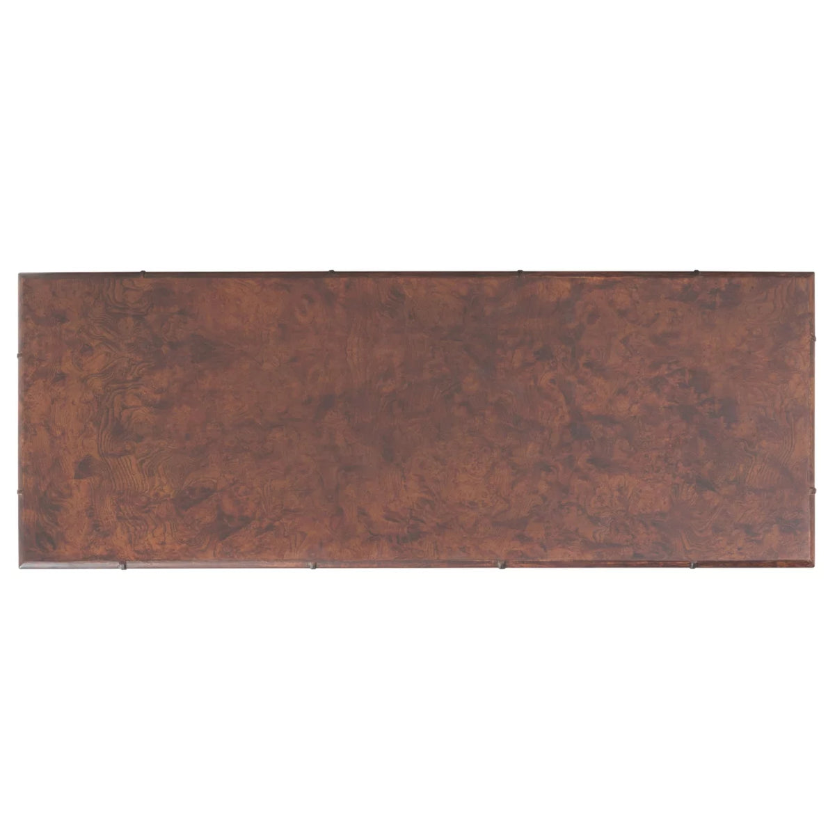 Dark Brown Gold Wood Console Table with Drawer U624550