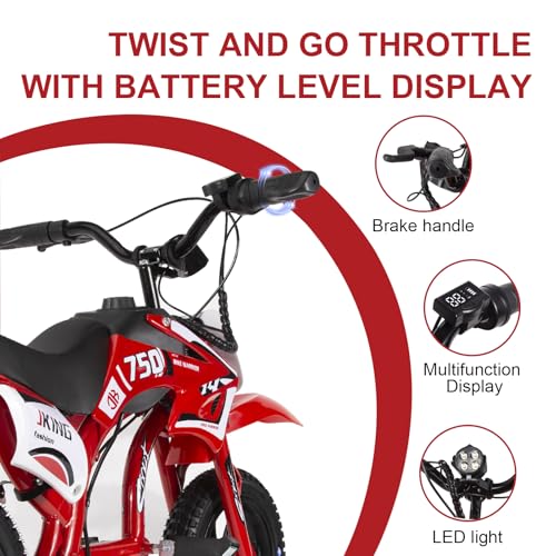 Electric Dirt Bike 12-inch 300W 3-Speed Orange X2294