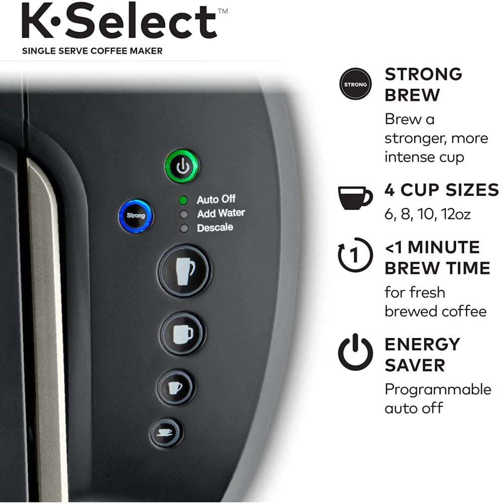 Single Serve K-Cup Pod Coffee Maker, Matte Black K470