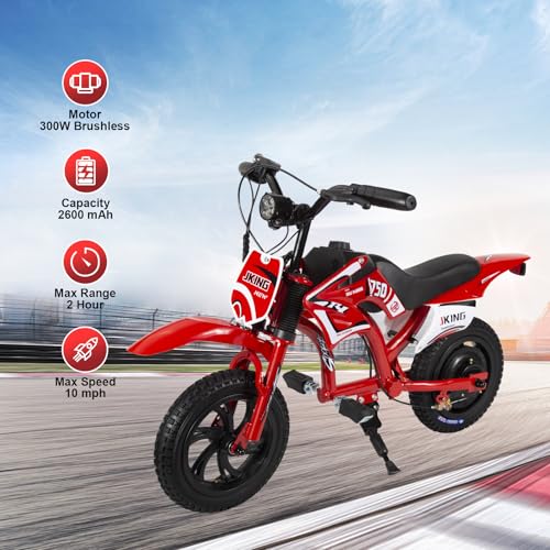 Electric Dirt Bike 12-inch 300W 3-Speed Orange X2294