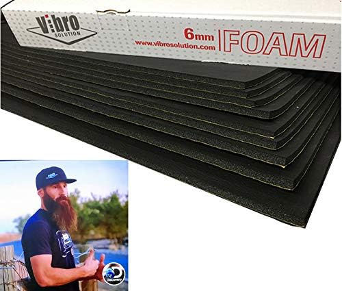 1/4 Sound Dampening Insulator 100% Waterproof Closed Cell Foam Automotive Sound Deadener 9 Large Sheets N88426