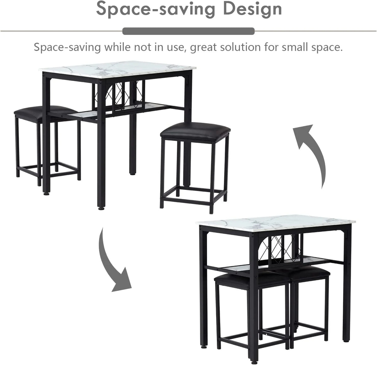 Dining Table and Chairs Set for 2 Z795
