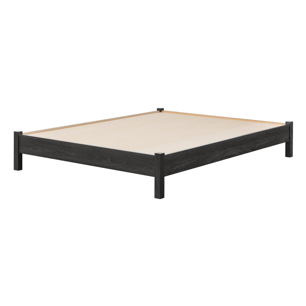 Gray Oak Queen Size Platform Bed W5746