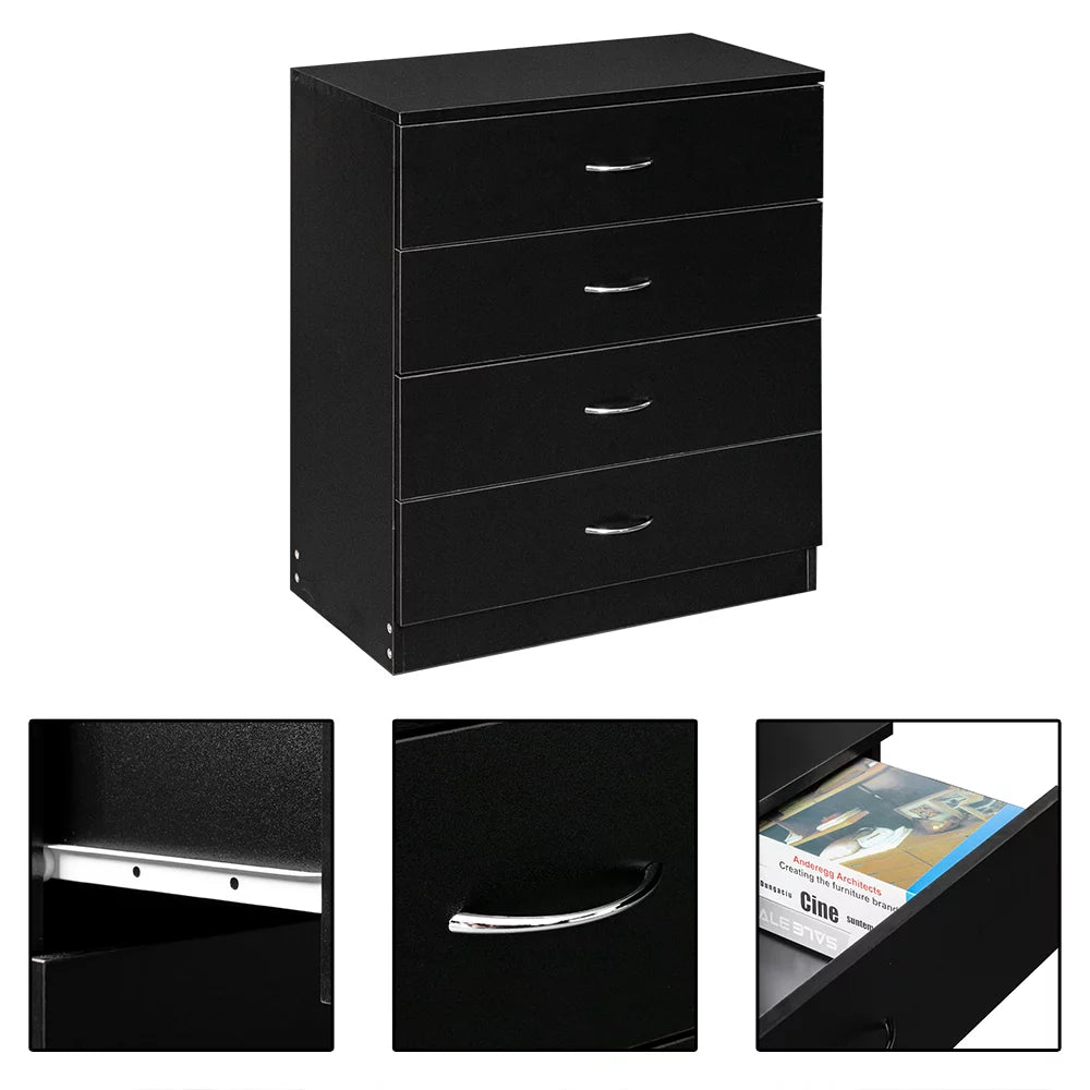 Black 4-Drawer Dresser O480