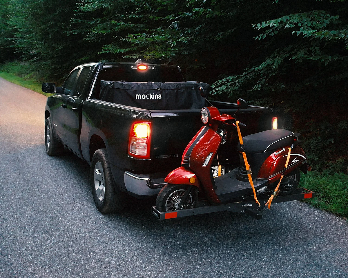 73" Stainless Steel Dirt Bike Hitch Mount Carrier with Ramp Y682798