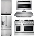 48 Gas Range, Range Hood, Refrigerator with Water and Ice Dispenser, Dishwasher, Microwave Z363