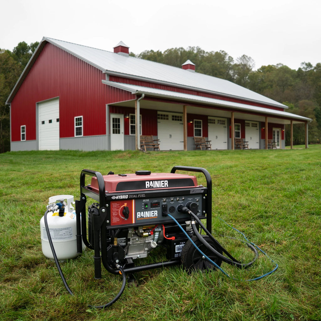 12000 Peak Watt Dual Fuel Portable Generator with Electric Start X196975
