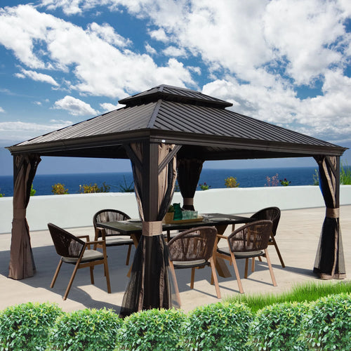 12 ft. W x 10 ft. D Aluminum Hardtop Gazebo R3517