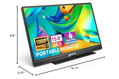 15.6'' FHD 1080P Portable Monitor with Smart Cover Bag N575