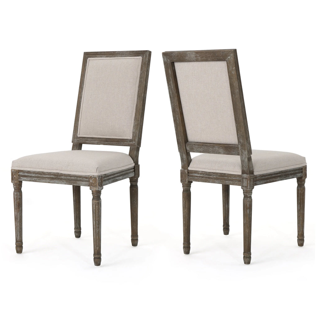 Fabric Upholstered Dining Chairs Set of 2 J588731