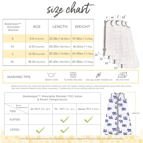 Infant Wearable Blanket 100% Organic Cotton 0.5 TOG U1216