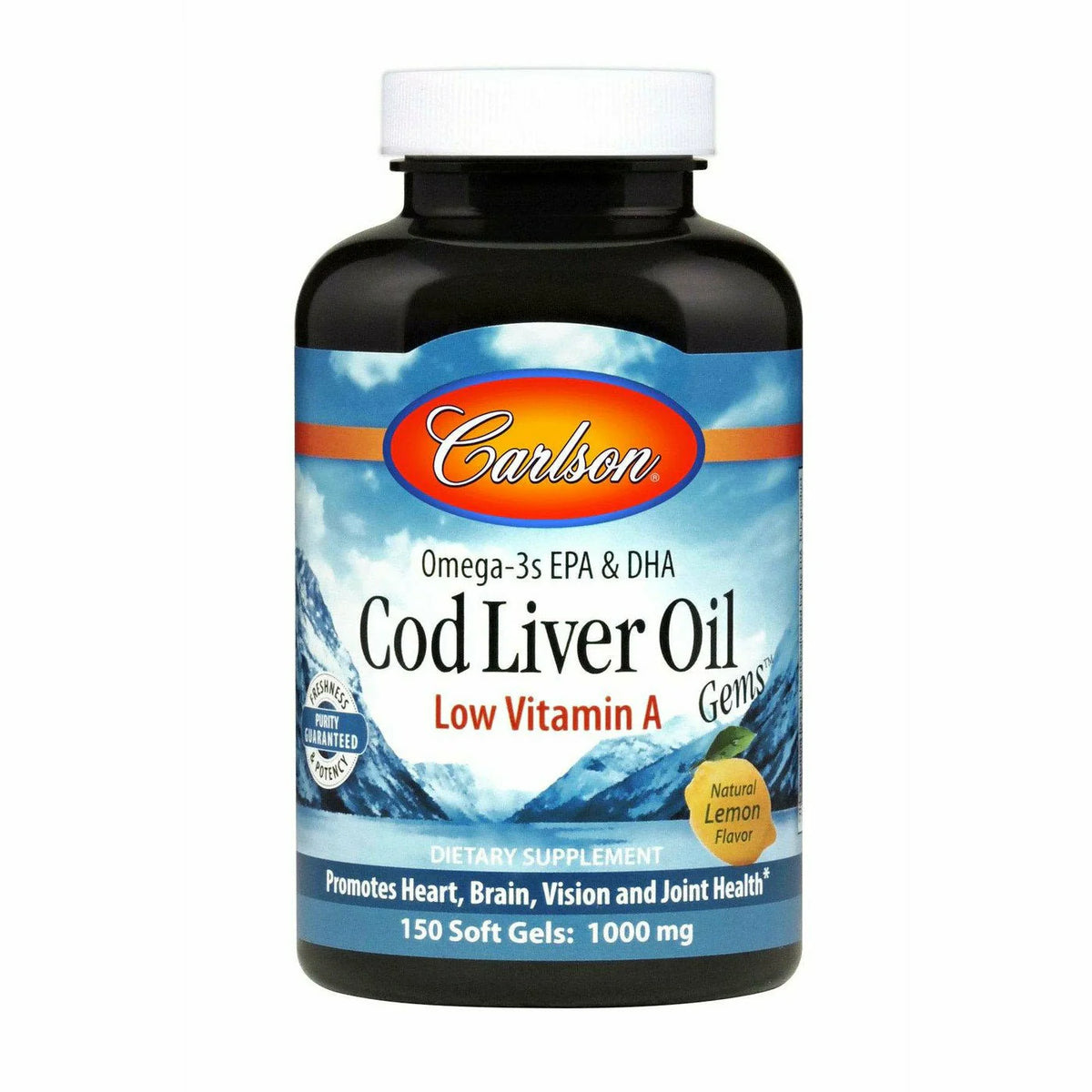 Cod Liver Oil Low Vit A Lemon 150 gels S233