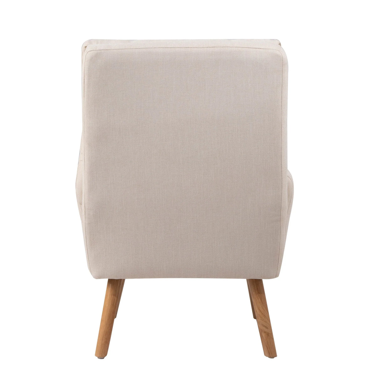Beige Fabric Accent Chair with Ottoman X8858