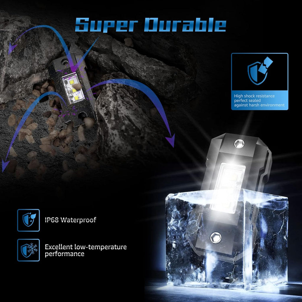 White 20 Pods Waterproof LED Rock Lights L7374