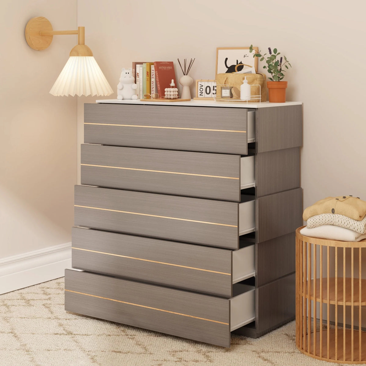 Irregular Five-Drawer Cabinet Dresser Y713