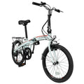 White 7 Speed Folding Compact Bike V8122