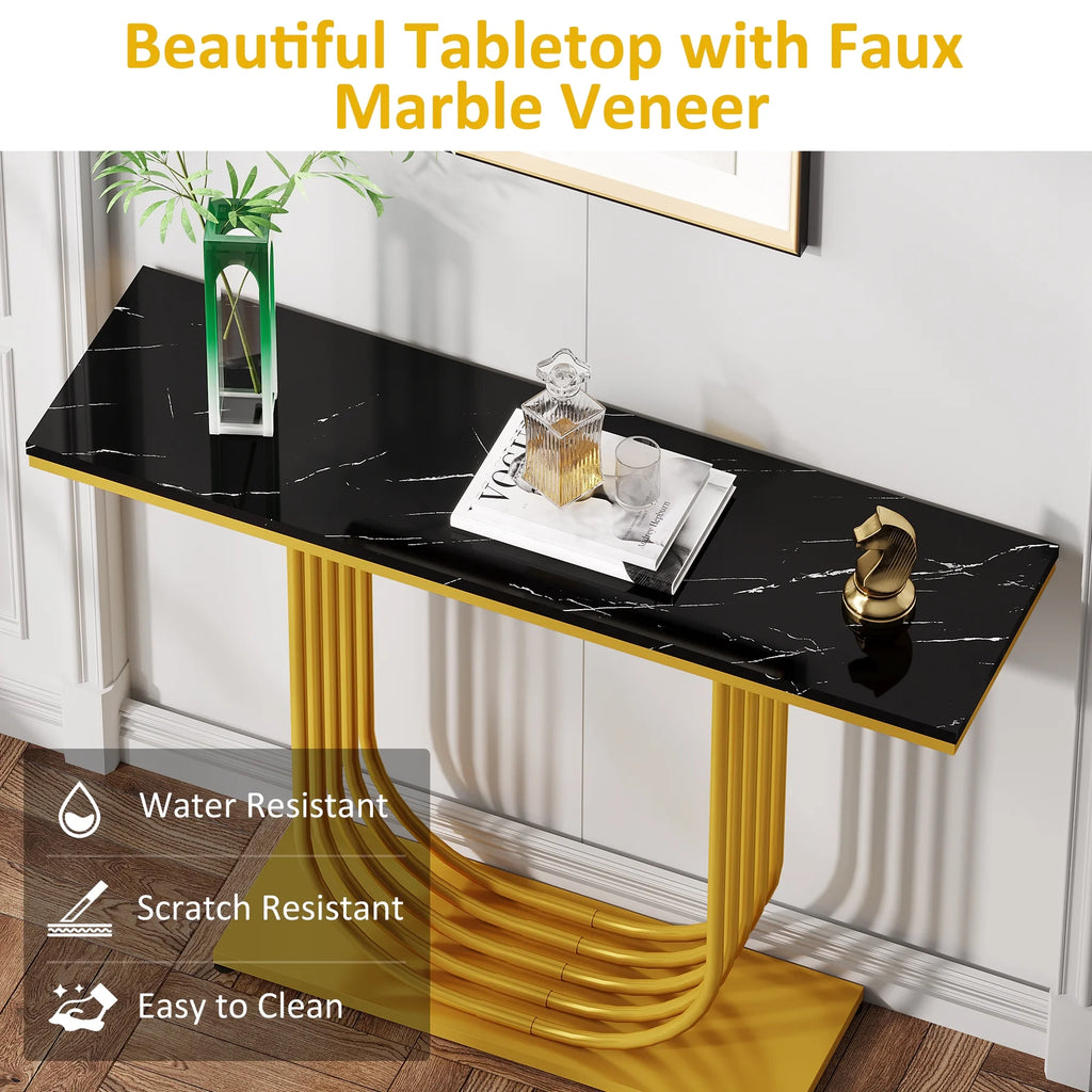 39 inch Gold Console Table I96156